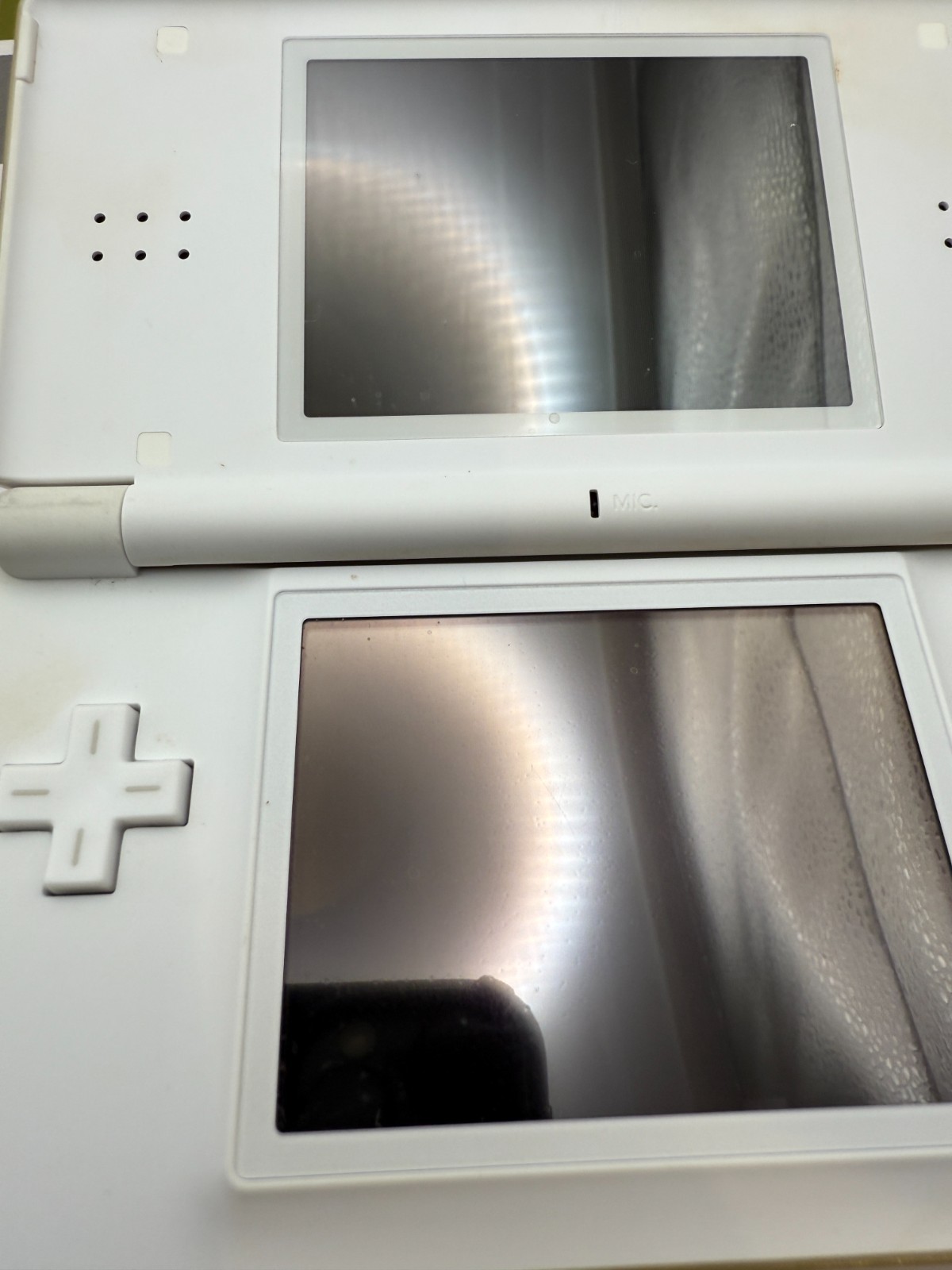 Nintendo DS Lite Console Crystal White Genuine Charger Pen Tested EUC
