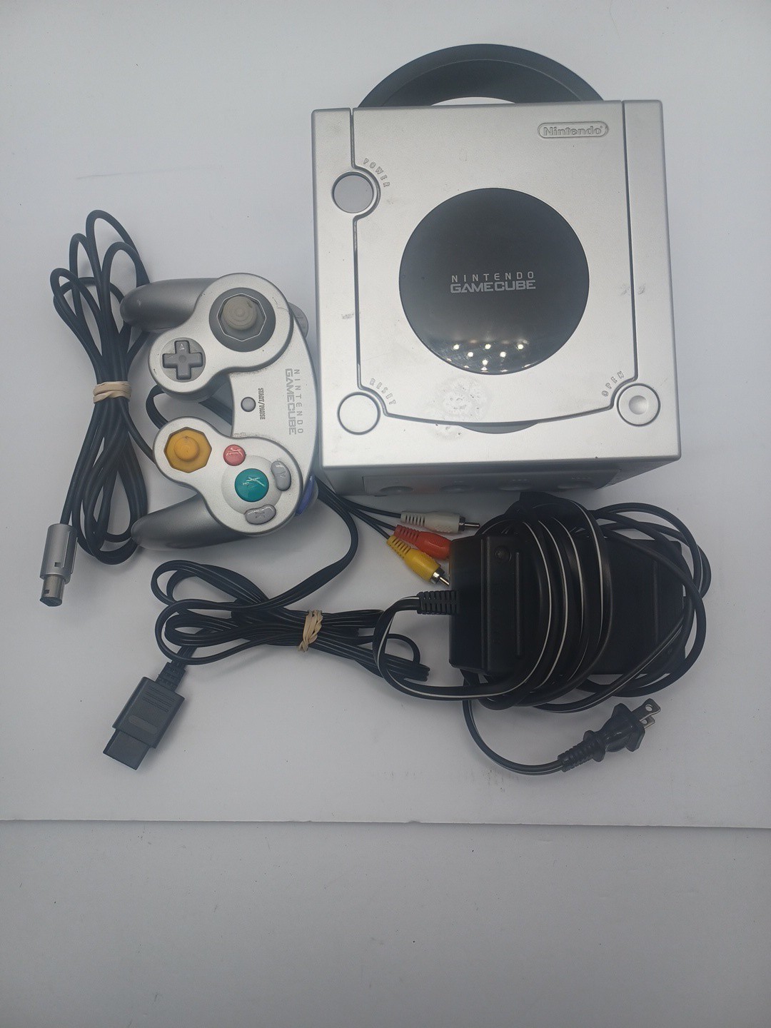 Nintendo GameCube Platinum Console -Controller- Cords Included DOL 001