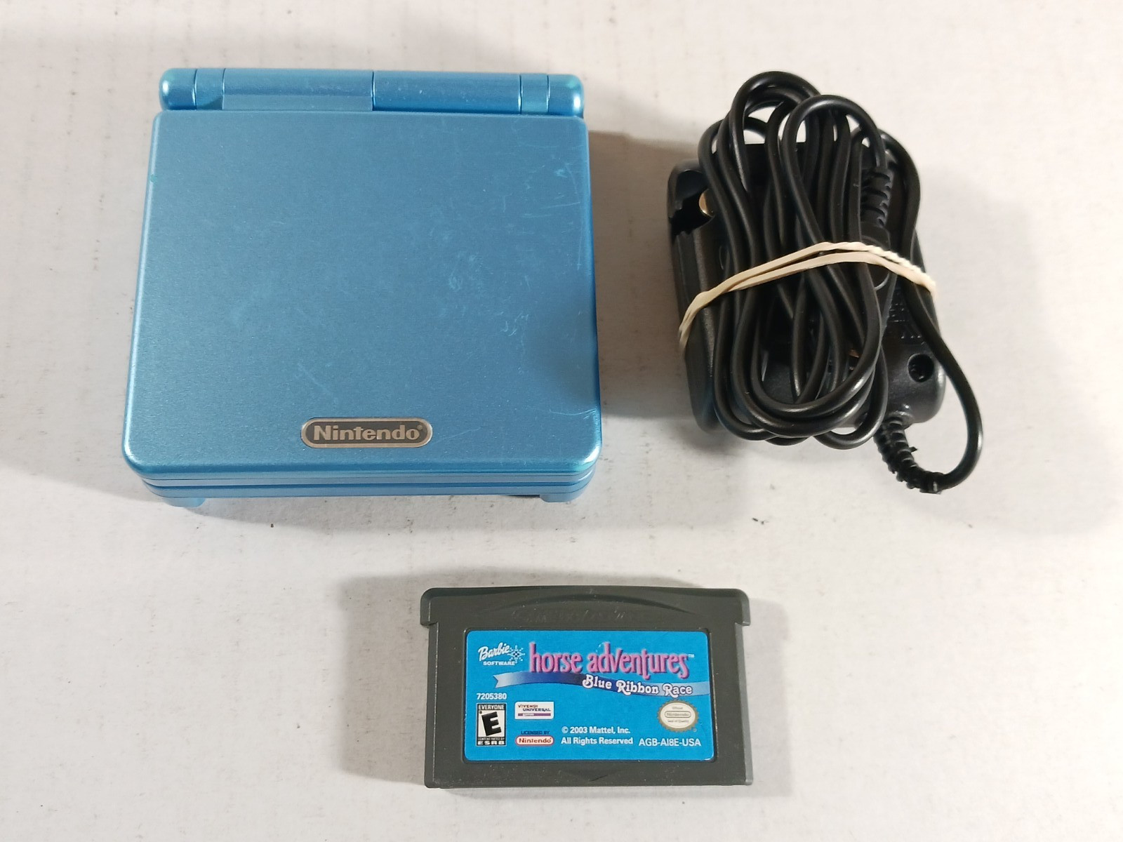 Nintendo Game Boy Advance SP AGS-001 Surf Blue Fully Tested Charges GBA SP