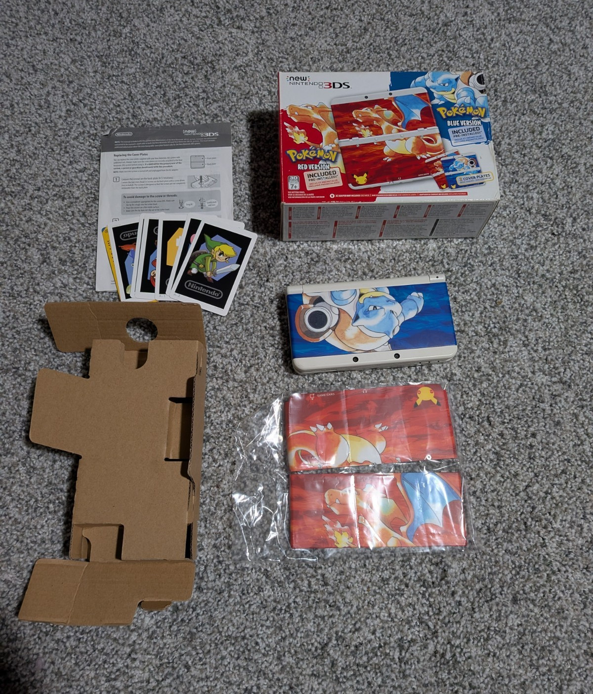 Nintendo “New” 3DS Pokemon 20th Anniversary w/ Box Faceplates 4GB Wi-Fi