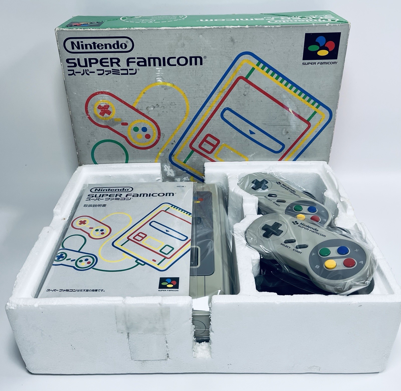 Nintendo Super Famicom Console Boxed Tested Working Japan SFC Controller Set