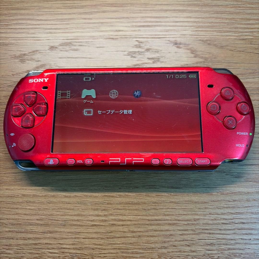 Sony PSP-3000 Radiant Red Console Tested 1GB Region Free Japan