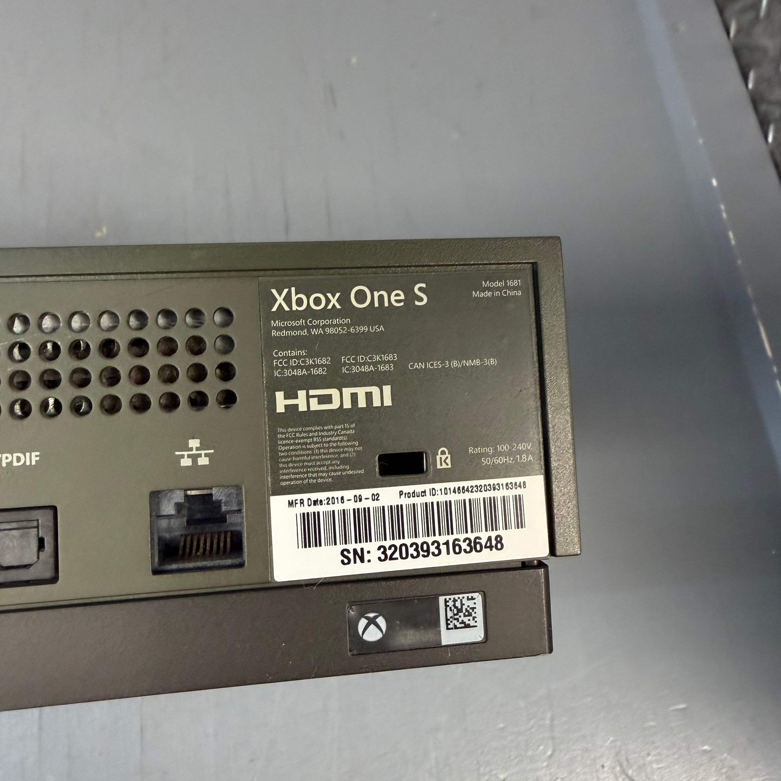 Microsoft Xbox One S 1TB Console Only Battlefield 1 Military Green 1681