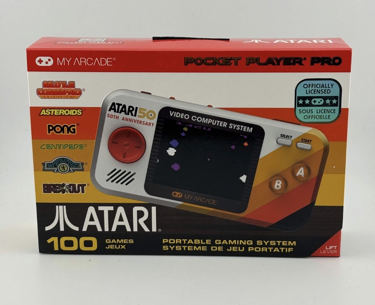 New My Arcade Pocket Player Pro 100 Atari Games Gaming System