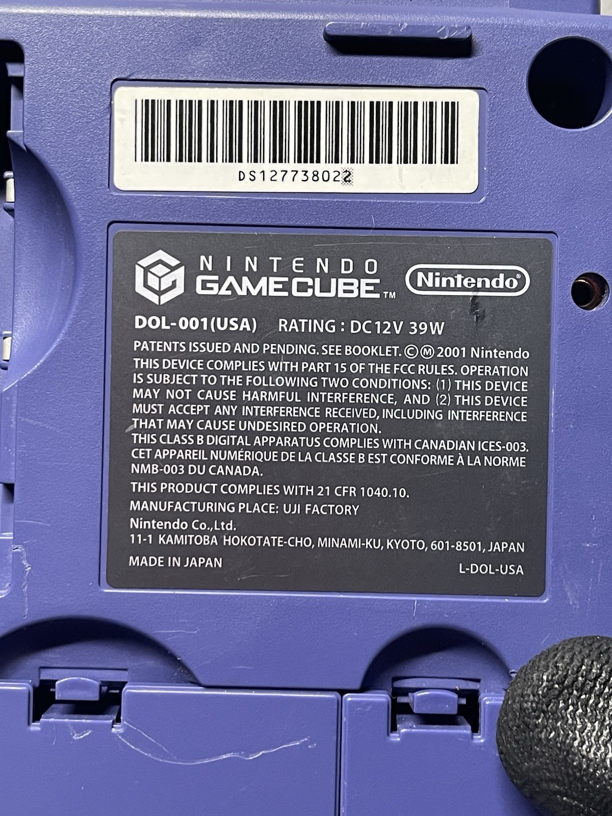 Nintendo Indigo Purple GameCube Console Only Tested Working