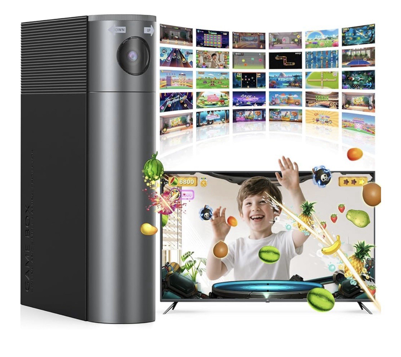AR Motion Gaming Console Plug & Play Video Game System for Kids & Family Fun