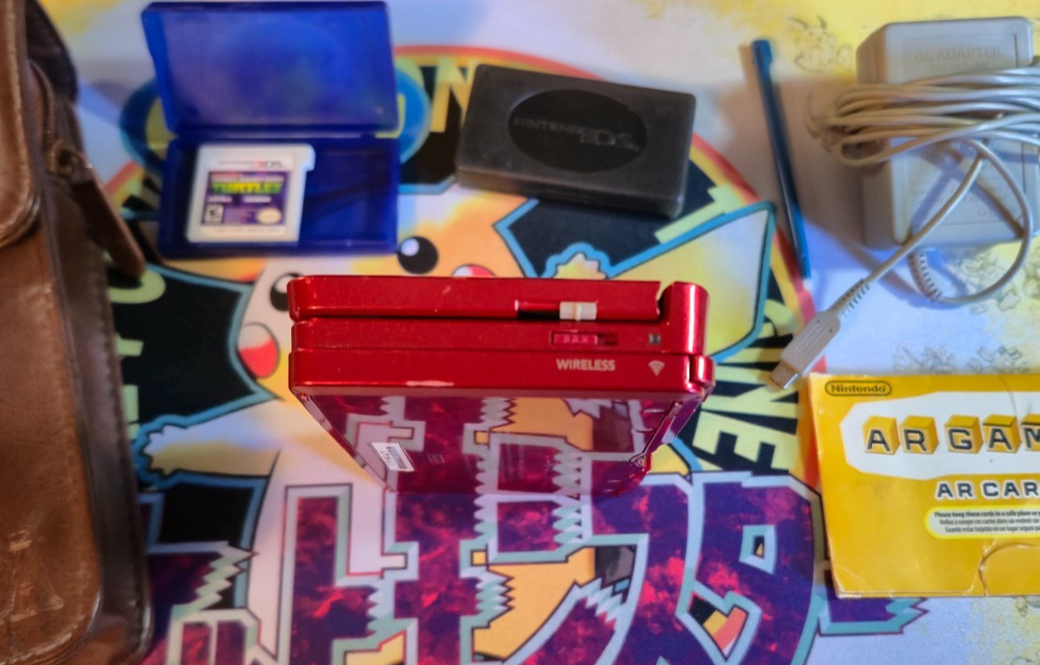 Nintendo 3DS Handheld System + Zelda Carry Case – Flame Red Tested Working
