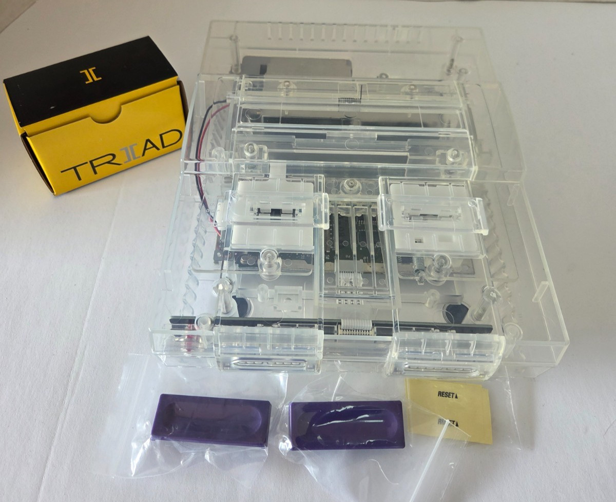 Custom Super Nintendo Console Transparent/Clear with UPGRADED power supply