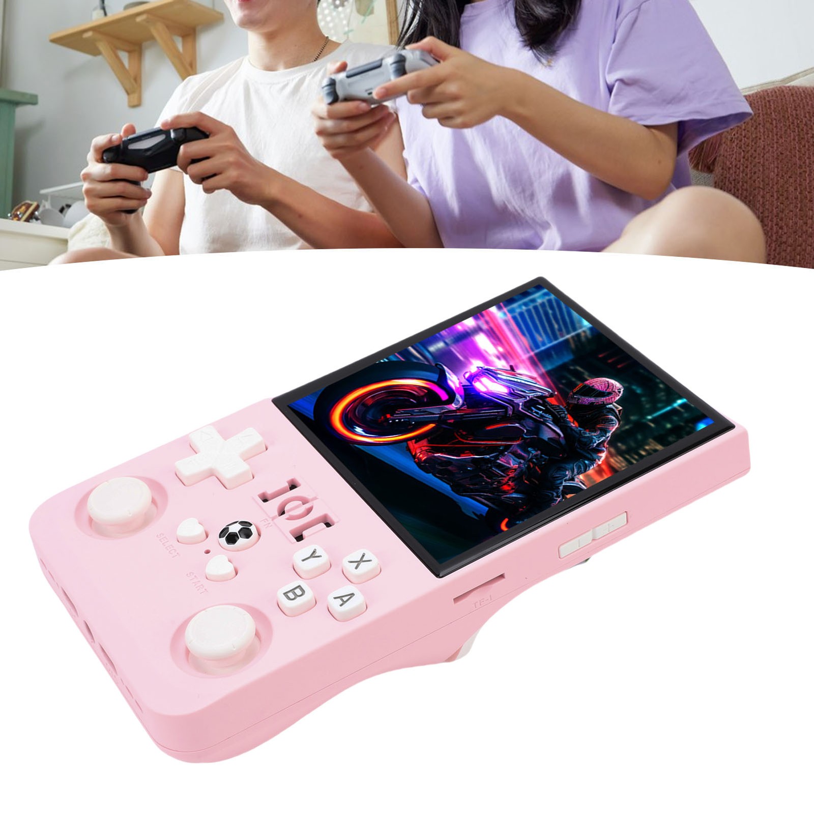 R36MAX Retro Handheld Game Console 4000mAh Long Battery Life 4 Inch Open So CSLY