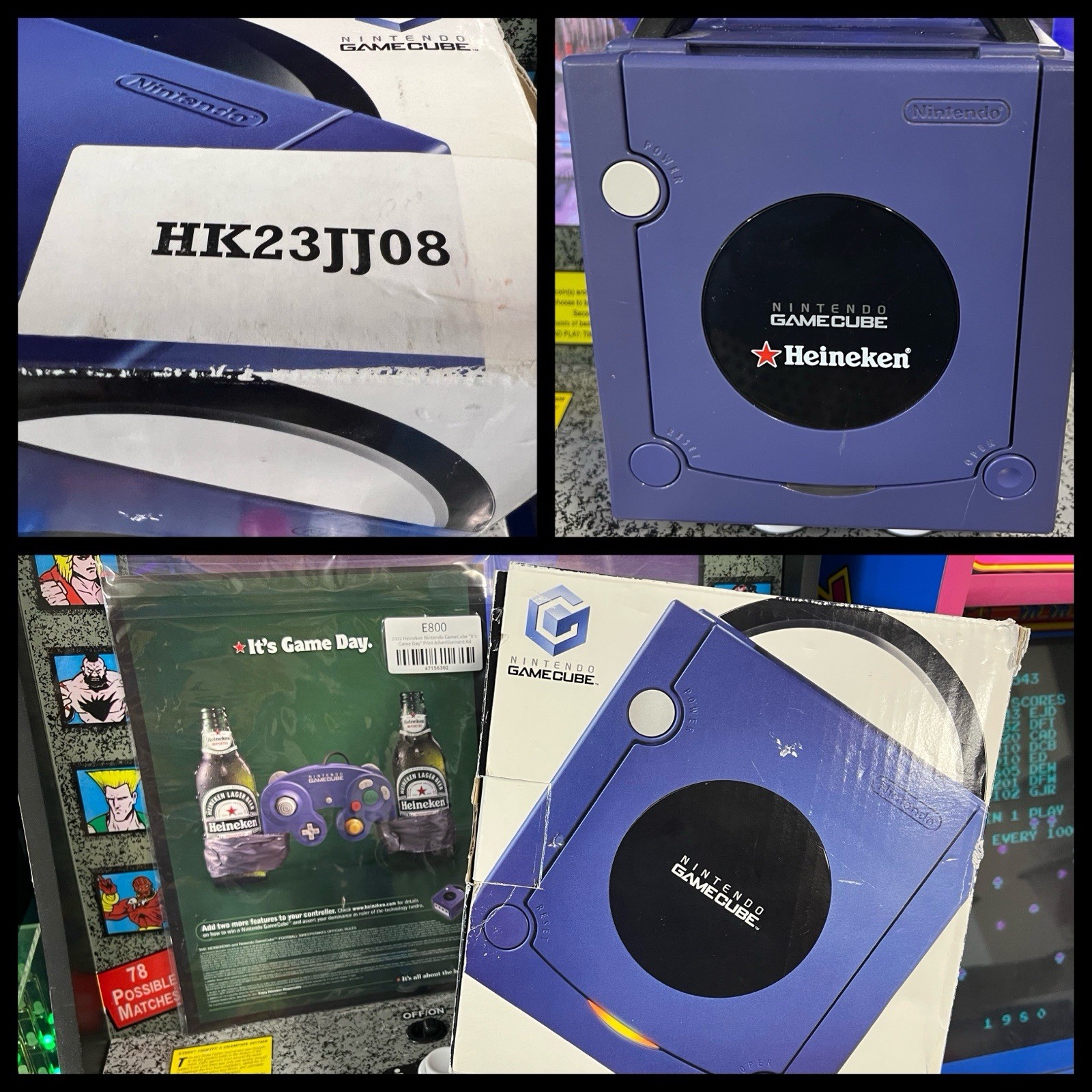 2002 Nintendo Heineken Gamecube Indigo Purple LE Console w/Box – Only 50 Exist!