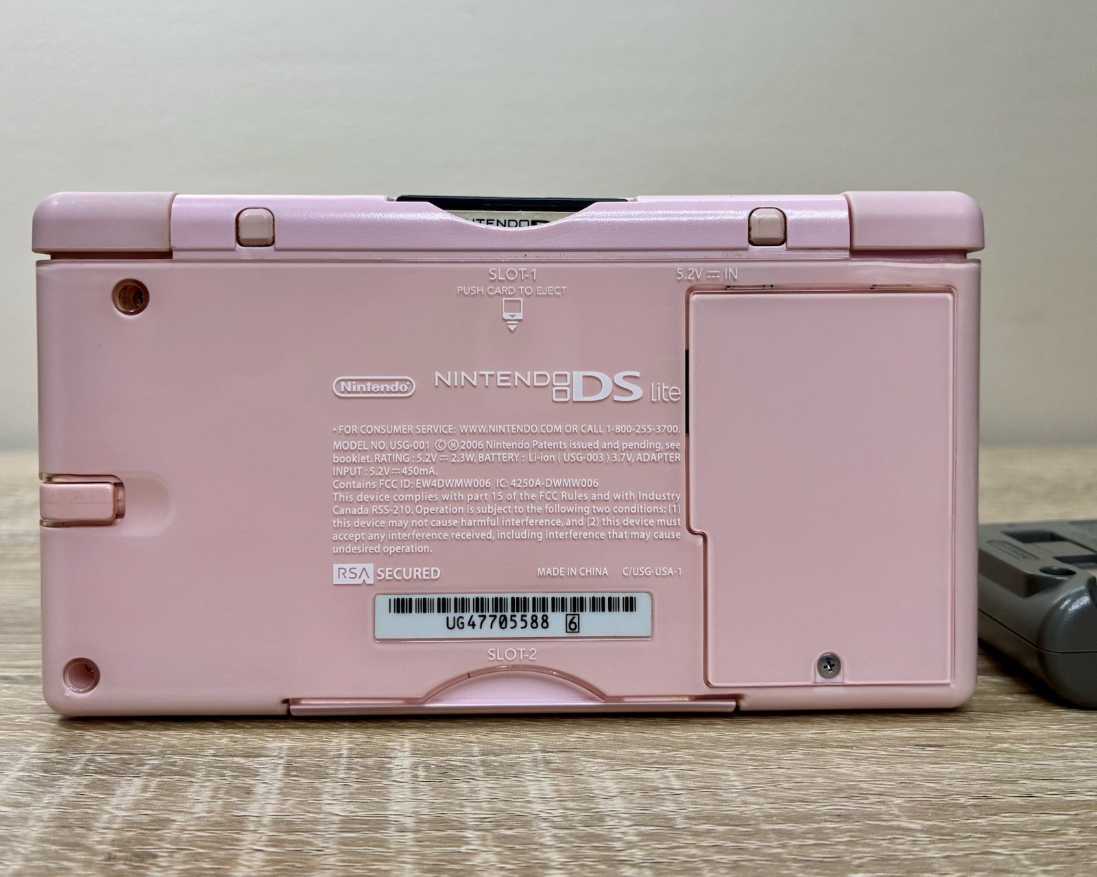 Nintendo DS Lite Console USG-001 Coral Pink + DS Charger + 3 Games Tested ✅