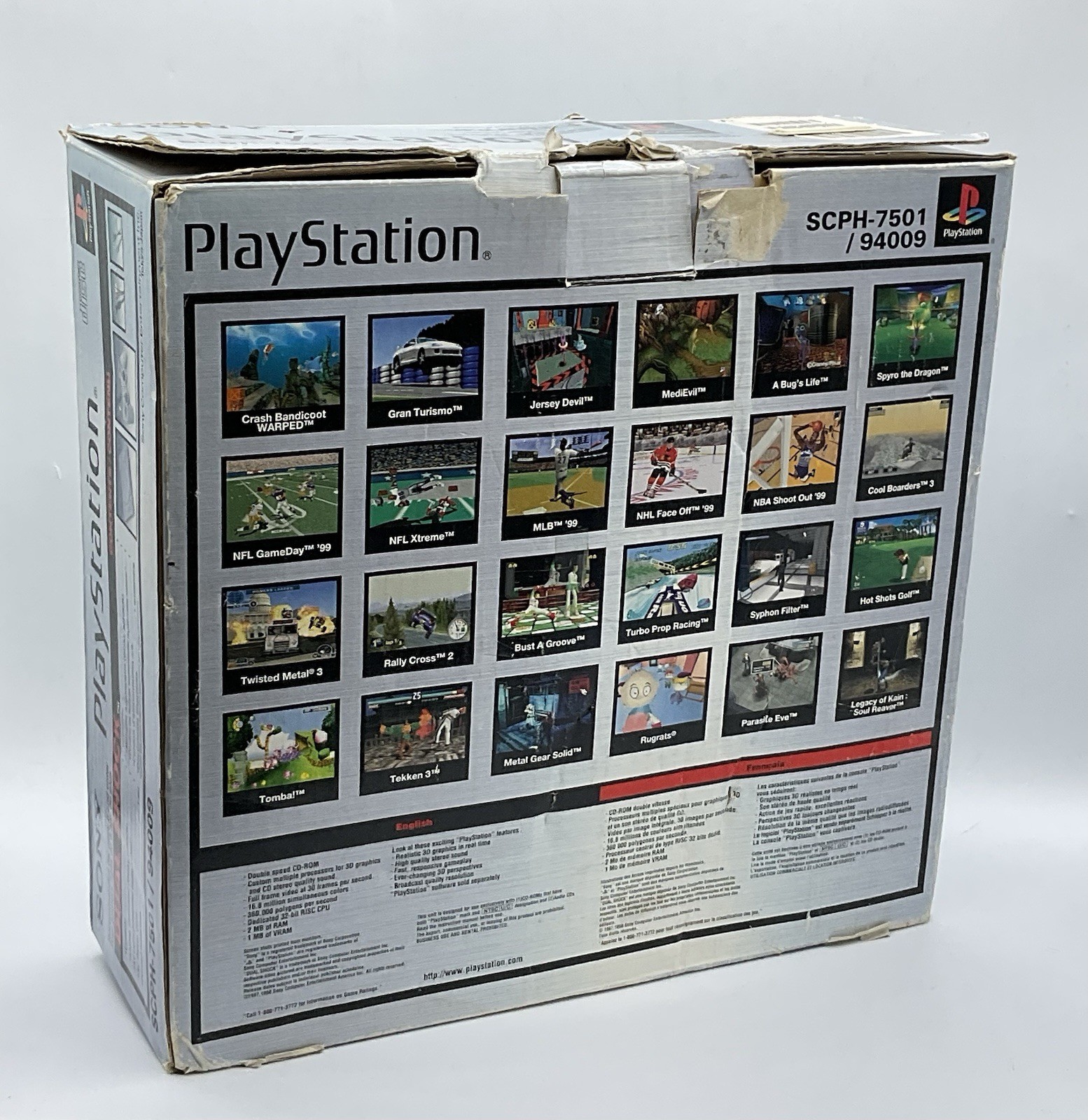Sony Playstation 1 Dual Shock SCPH-7501 Console CIB Works Great W/ 2 Controllers