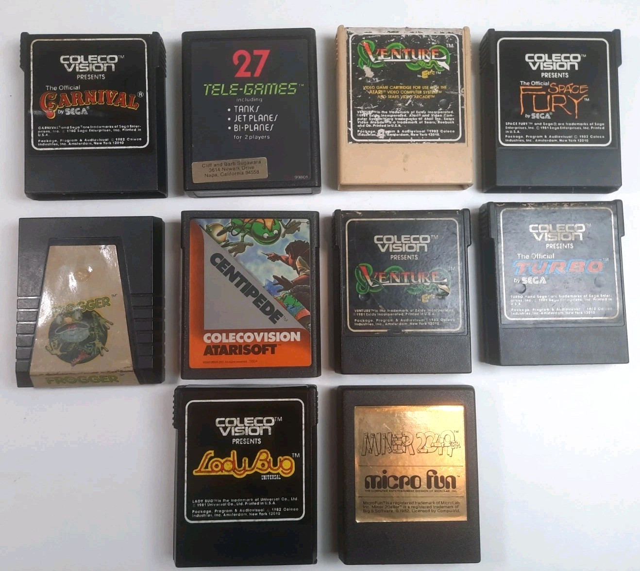 Colecovision w/ Expansion Module 1 & Coleco & Atari Games 6 Controllers