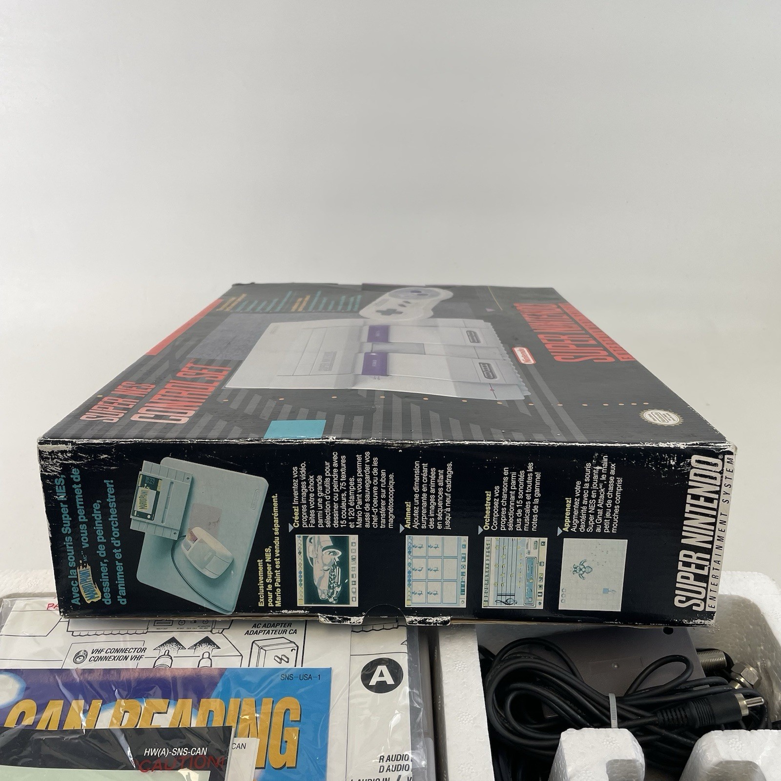 Super Nintendo SNES Console SNS-001 100% Complete In Box CIB W Inserts TESTED!