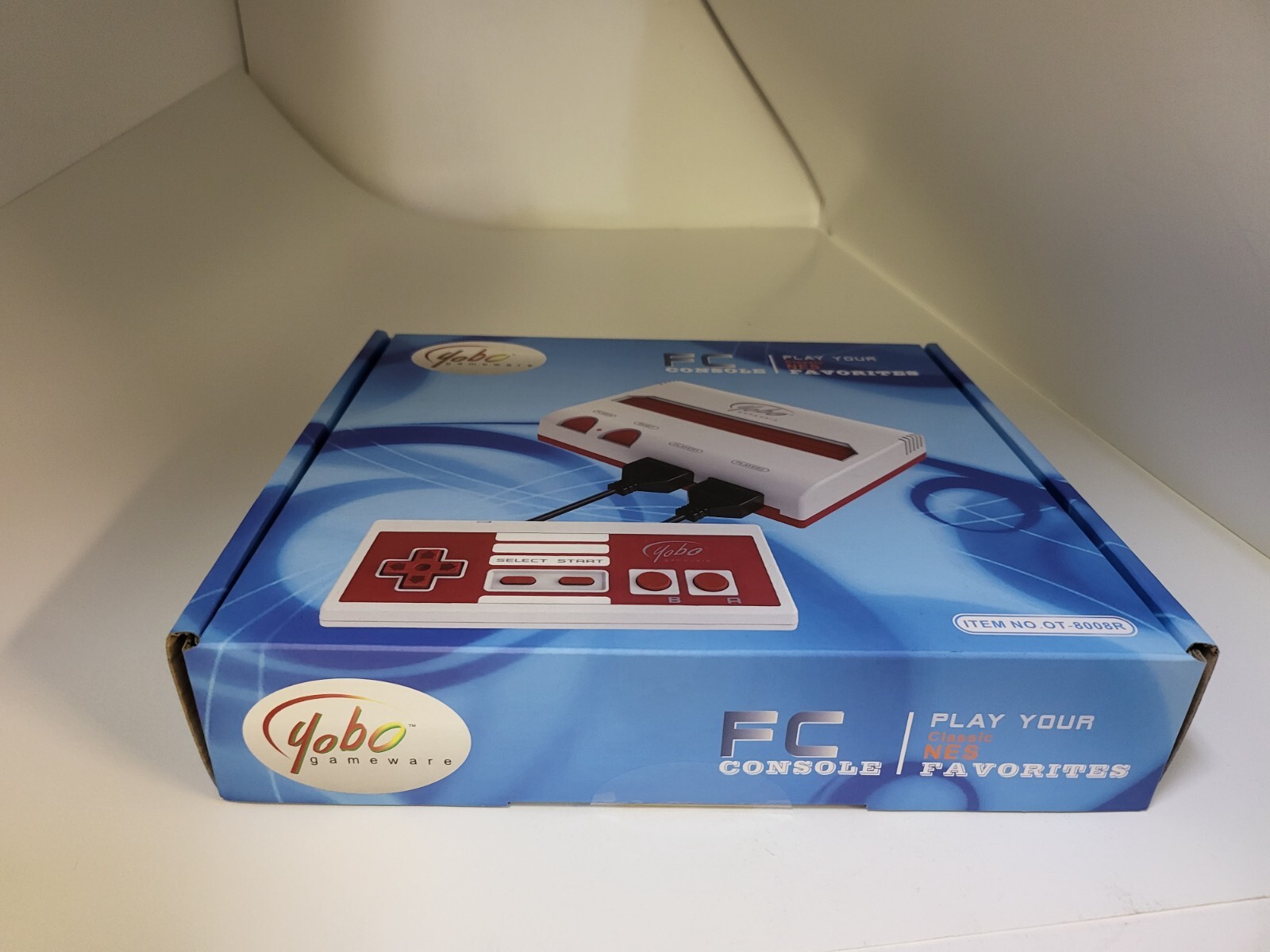 NEW Red & White Yobo Fc Video Game System to play NES 8 Bit Nintendo Games