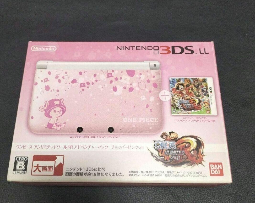 Nintendo 3DS LL XL Console One Piece Chopper Pink Japan model game w/Box Game