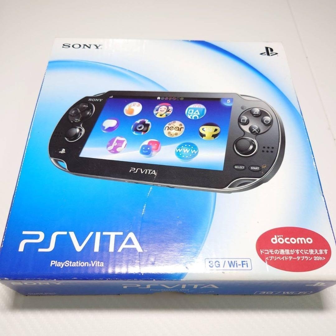 Sony PS Vita PCH-1100 Crystal Black OLED 3G Wi-Fi Boxed Complete 7065
