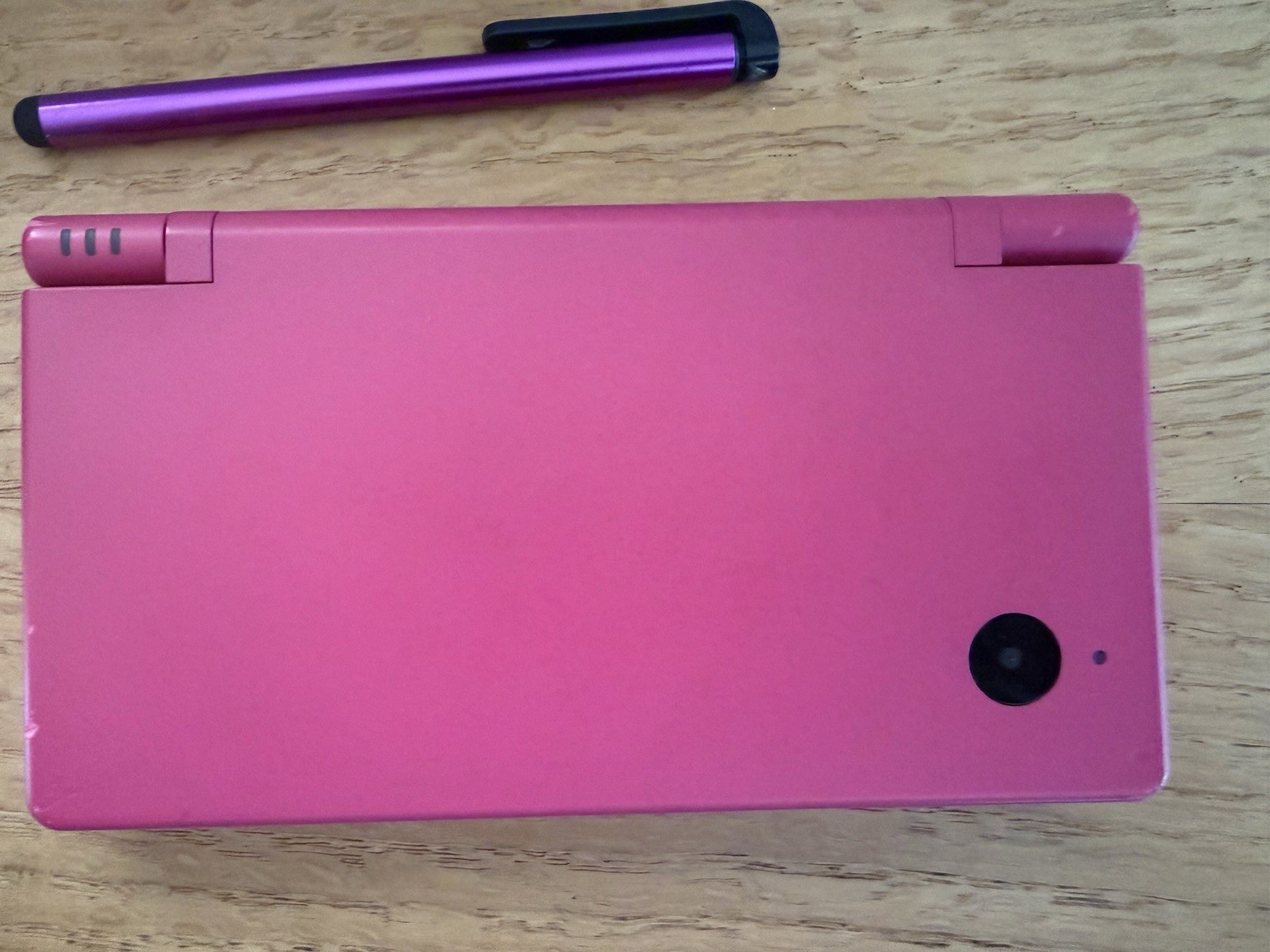 Nintendo DSi 256MB Pink Handheld System Lot W/18 Games Case 2 Chargers In Box