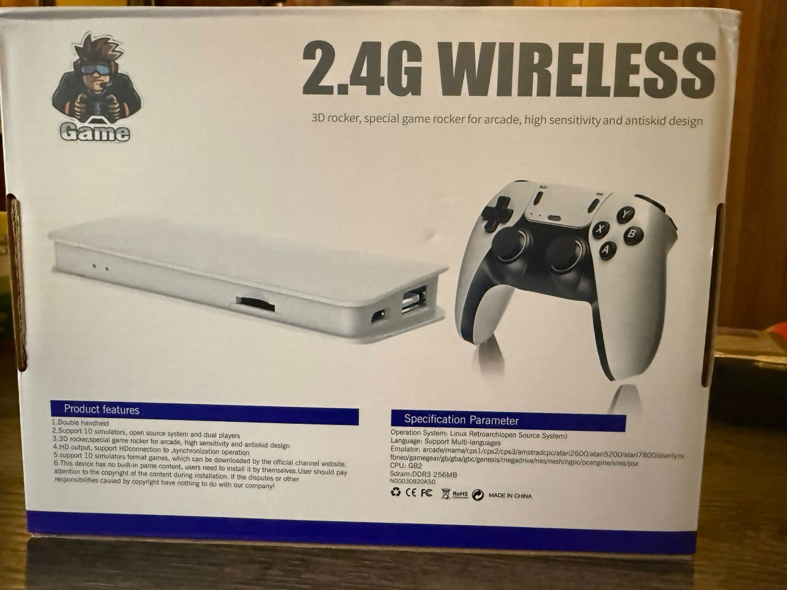 M15 Game Stick Pro 4k HDMI Wireless Retro Console, 2 Wireless Controllers, 128GB
