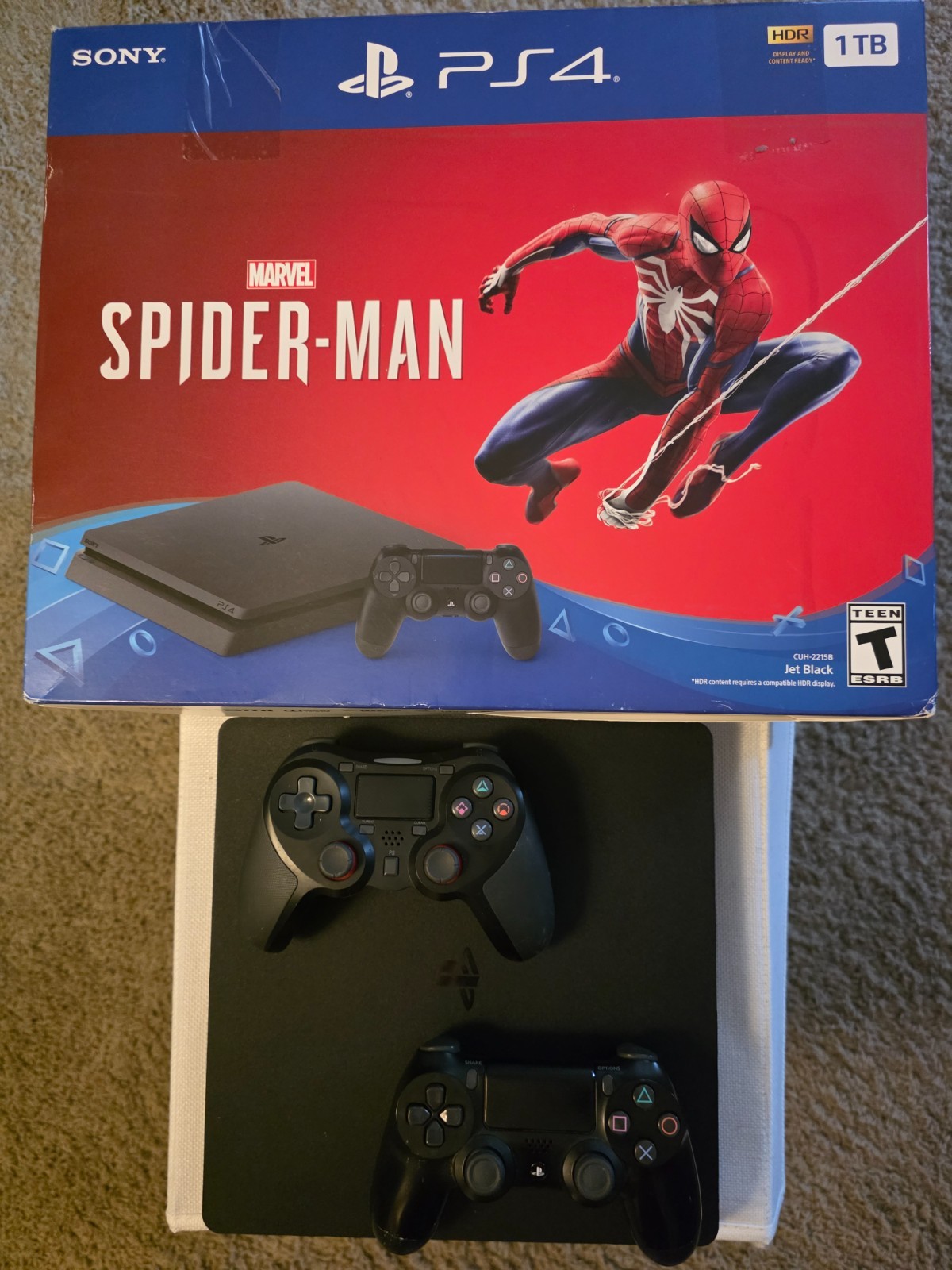 Used Sony PlayStation 4 Slim 1TB Console – Jet Black with original box