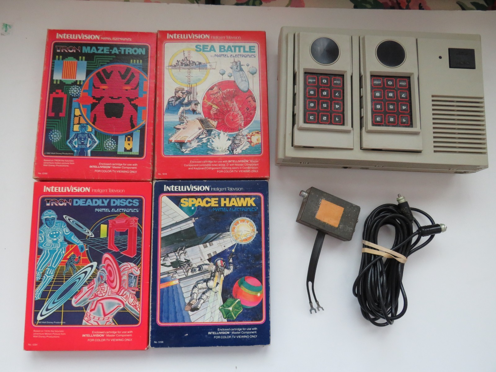 Intellivision II 2 Console Model Bundle with Cords, 4 Boxed Games with Manuals