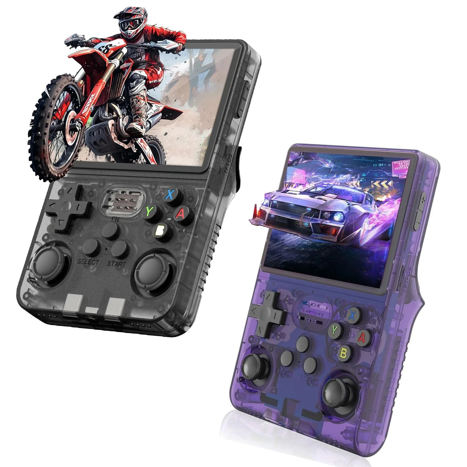 R36S Retro Handheld Video Game Console Linux System 3.5 Inch IPS Screen 128GB