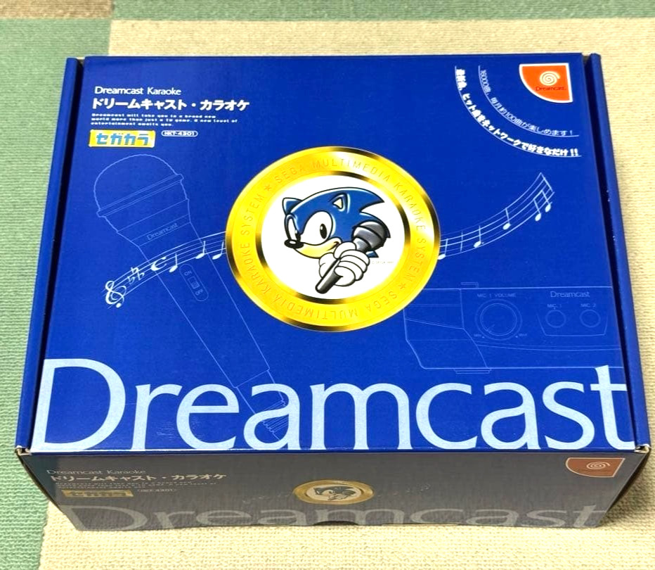 Sega Dreamcast Karaoke Unit HKT-4301 Microphone Mixer Boxed Japan