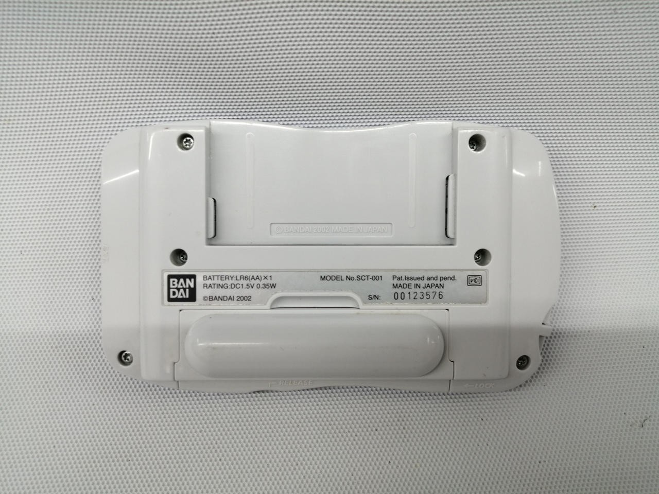 WonderSwan Model Number SCT 001 BANDAI