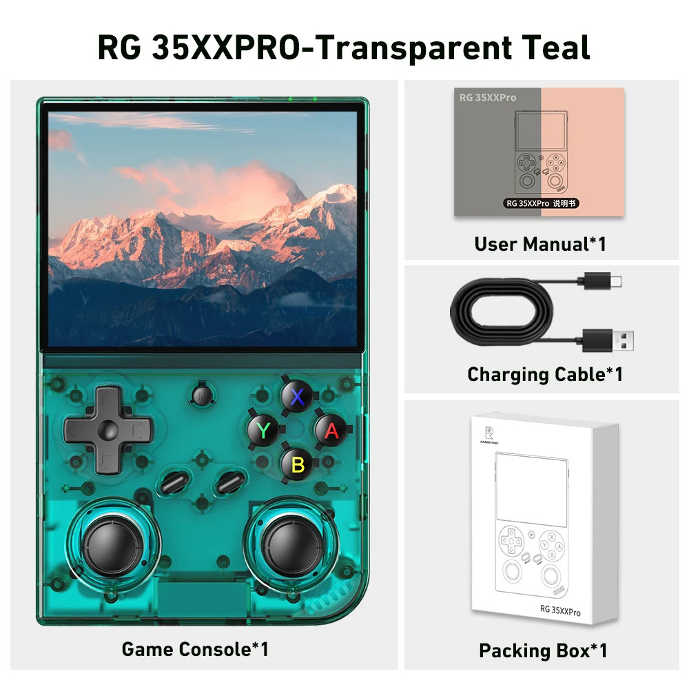 RG 35XXPRO 64 Bit Handheld Game Players 3.5” IPS Screen Linux System Video Game