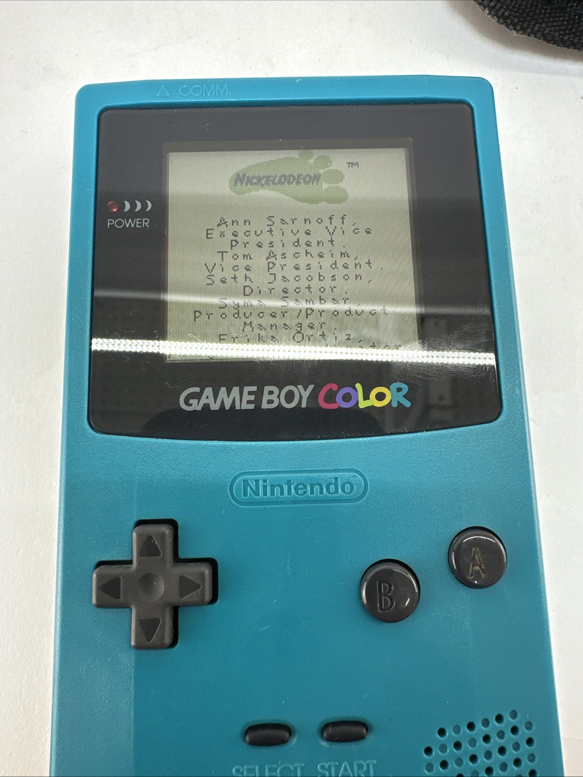 Nintendo Game Boy Color Teal Bundle 4 Games Carry Case GBC Tested Working