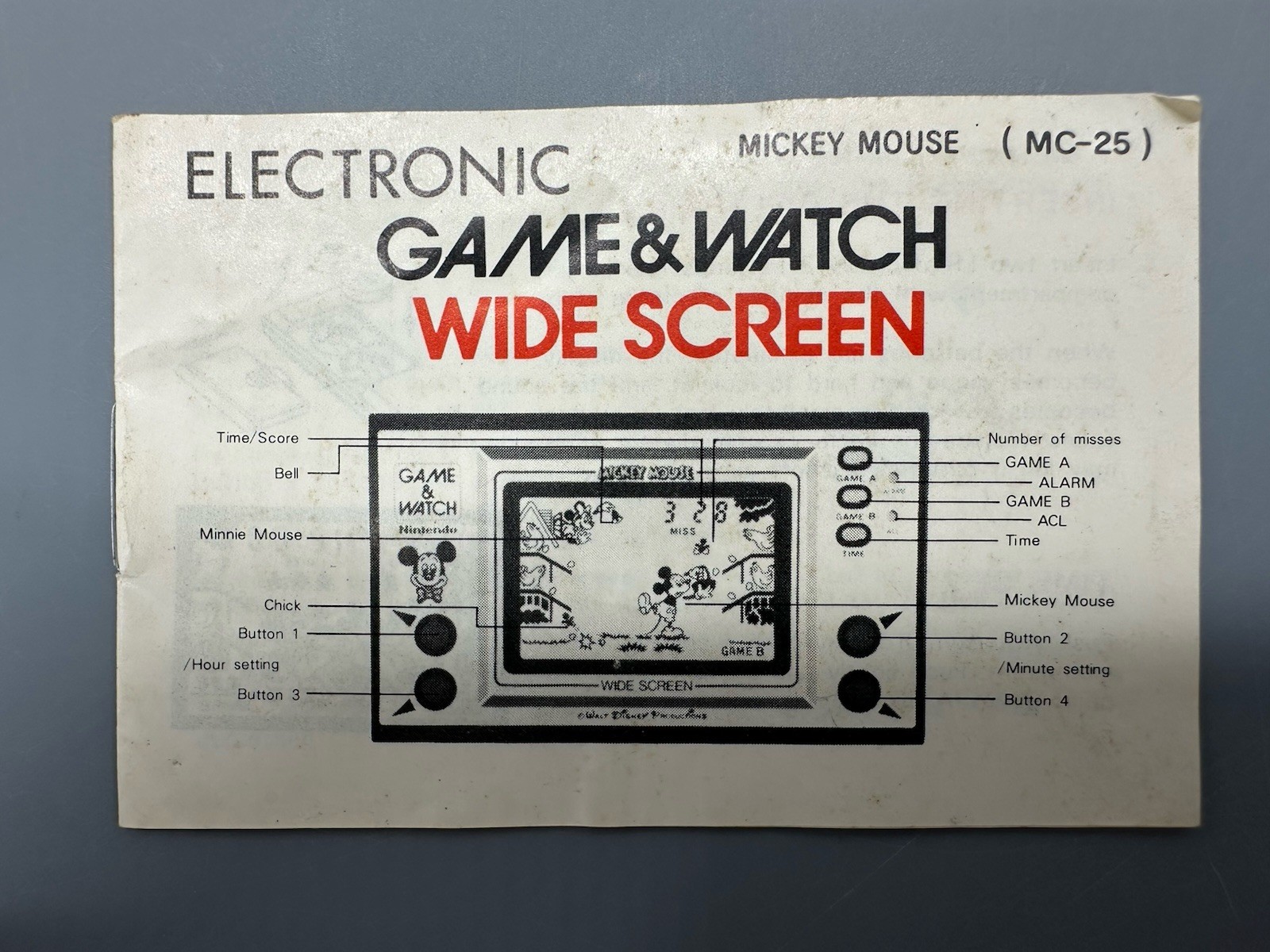 Nintendo Game and Watch Mickey Mouse “Egg” (MC-25) 1981 TESTED WORKS Screen DMG