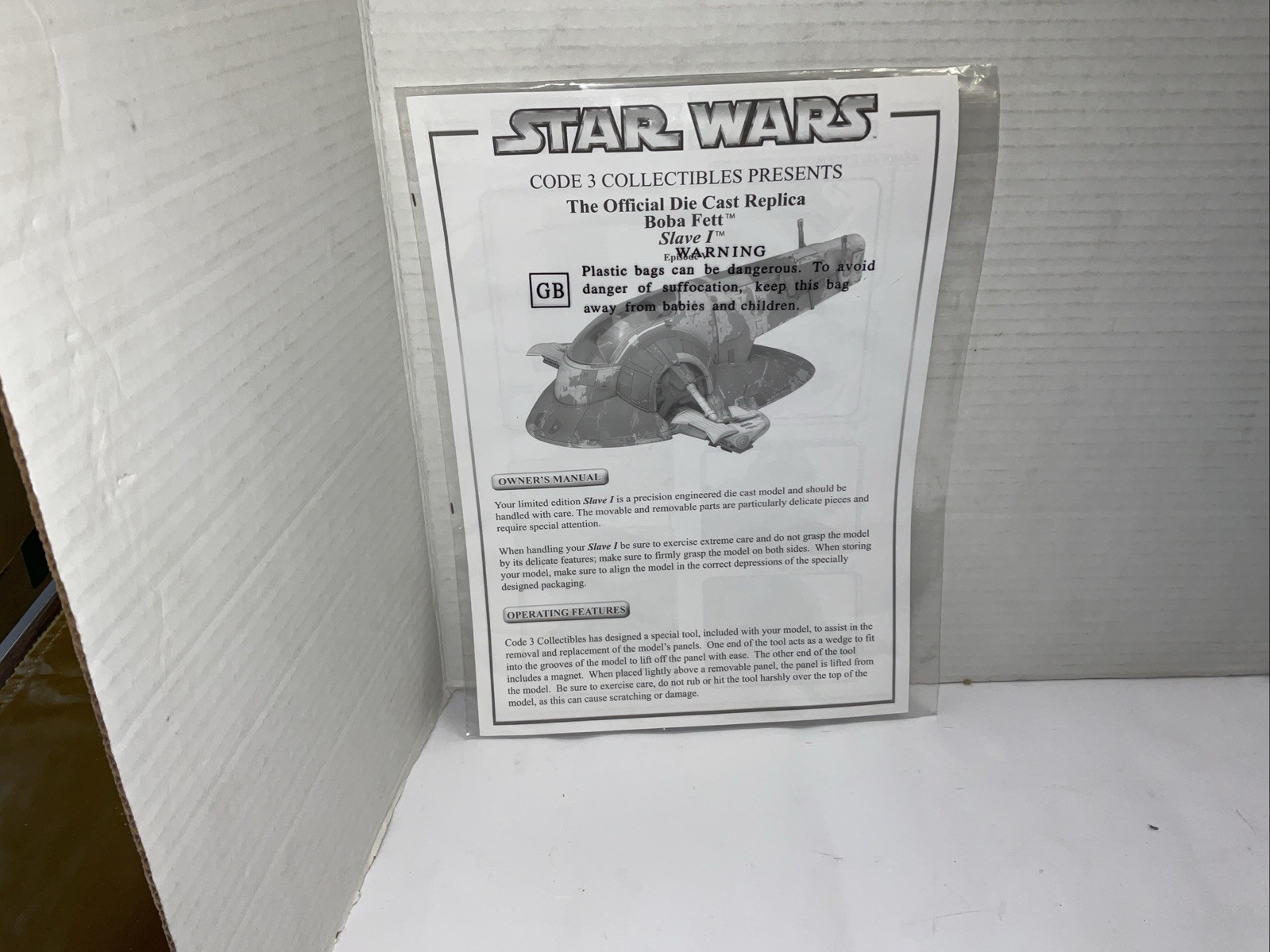 CODE 3 Star Wars Slave 1 Diecast Model (Limited Edition)No Box
