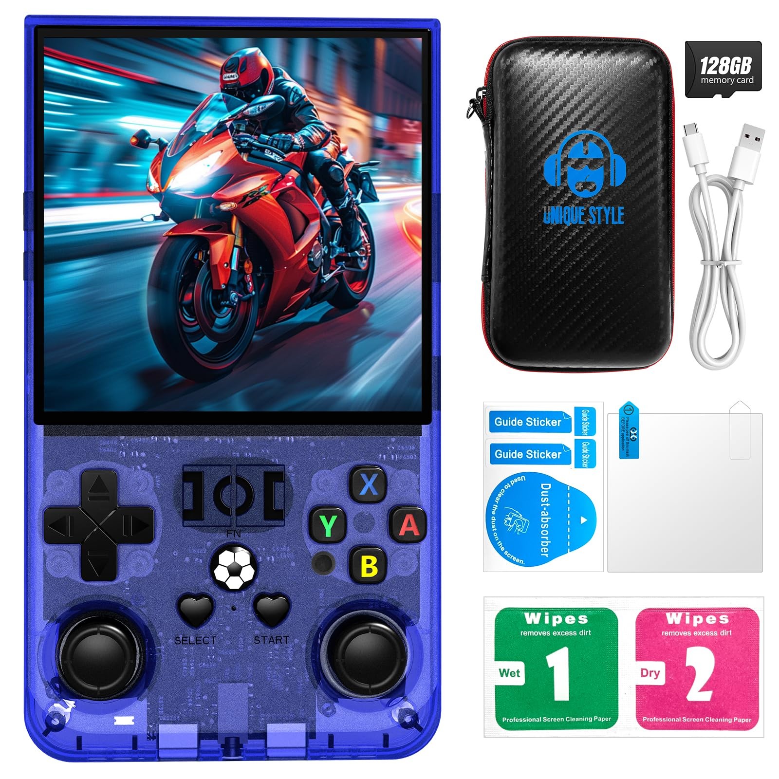 R36MAX Retro Handheld Game Console, 4.0-Inch IPS Display, 720×720 Resolution,…