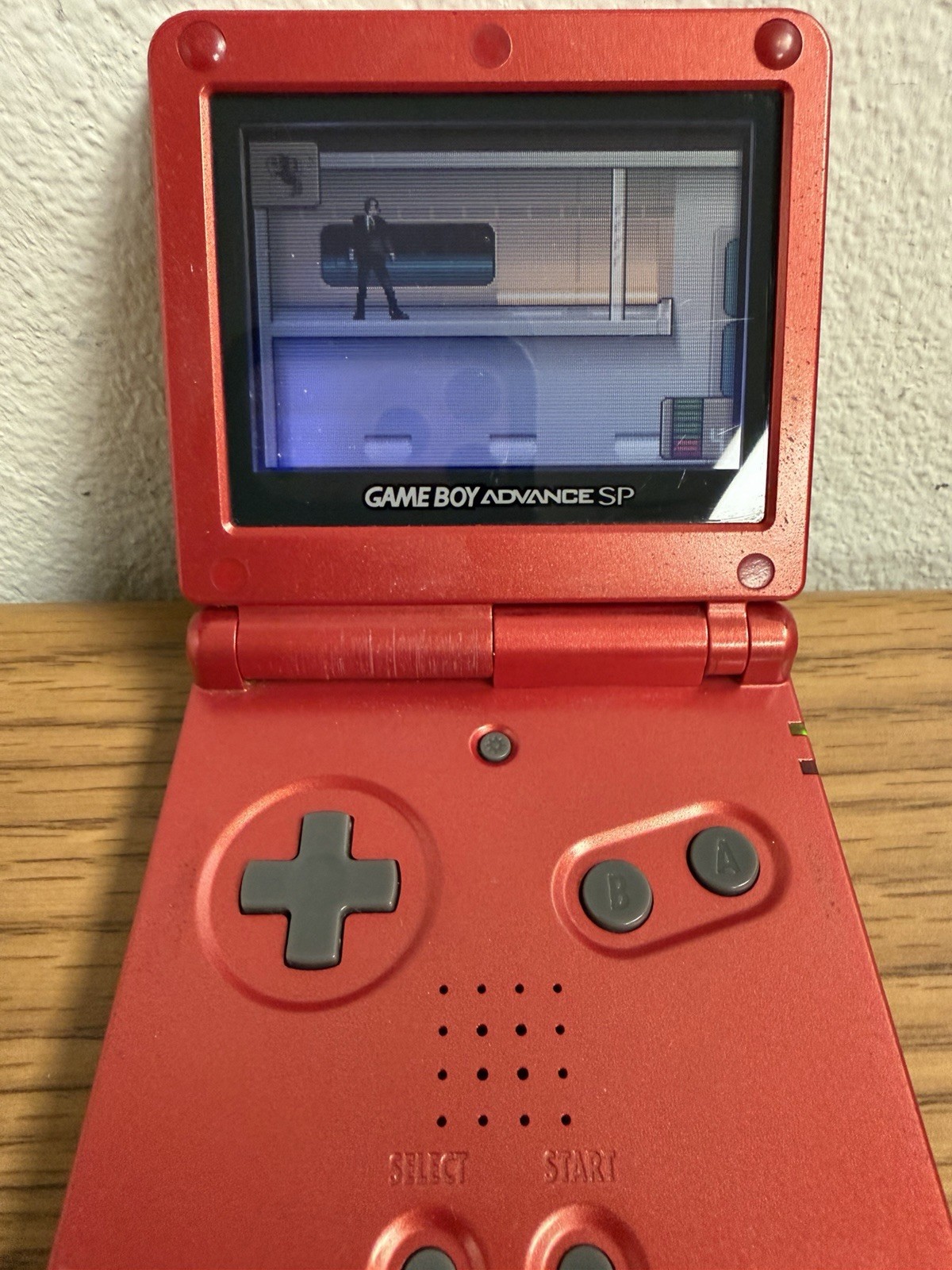 Nintendo Game Boy Advance SP Console (AGS-001) Flame Red Tested – No Charger