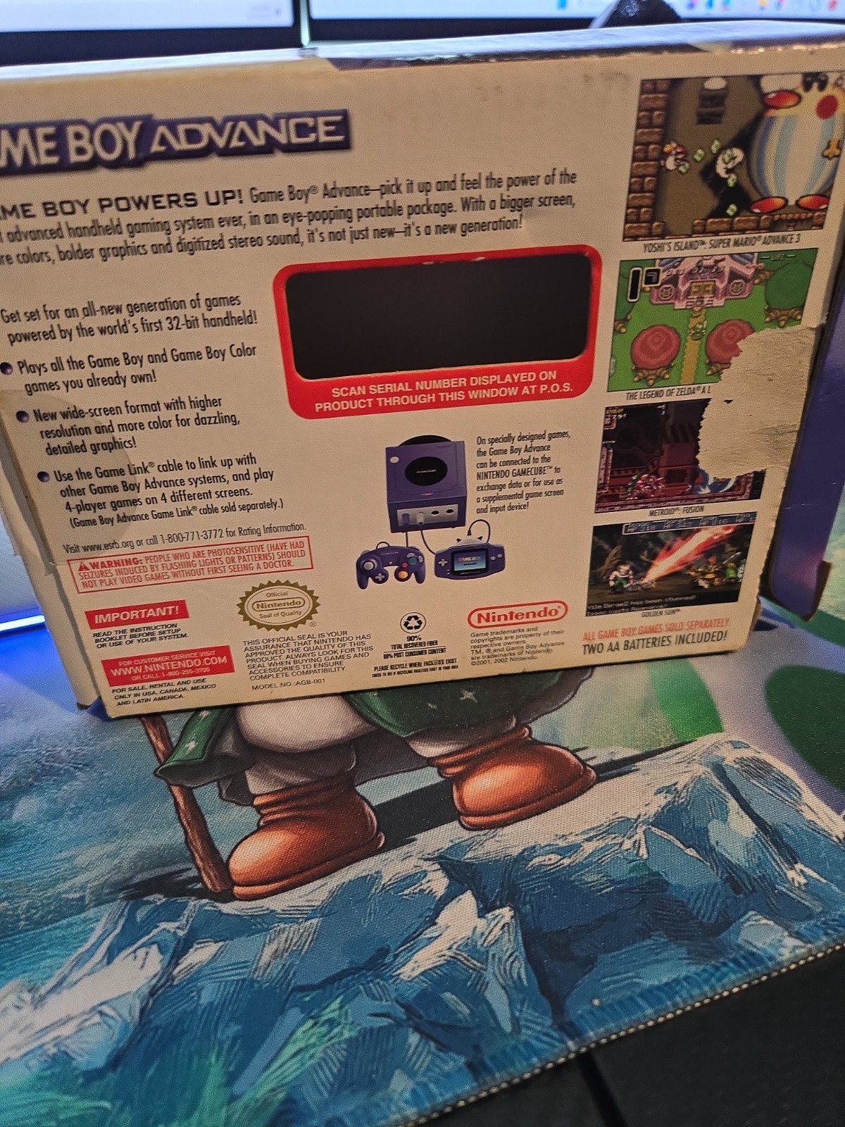 Indigo Nintendo Game Boy Advance System CIB, Works, Good Condition