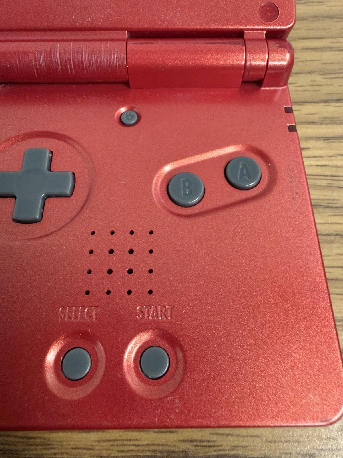 Nintendo Game Boy Advance SP Console (AGS-001) Flame Red Tested – No Charger