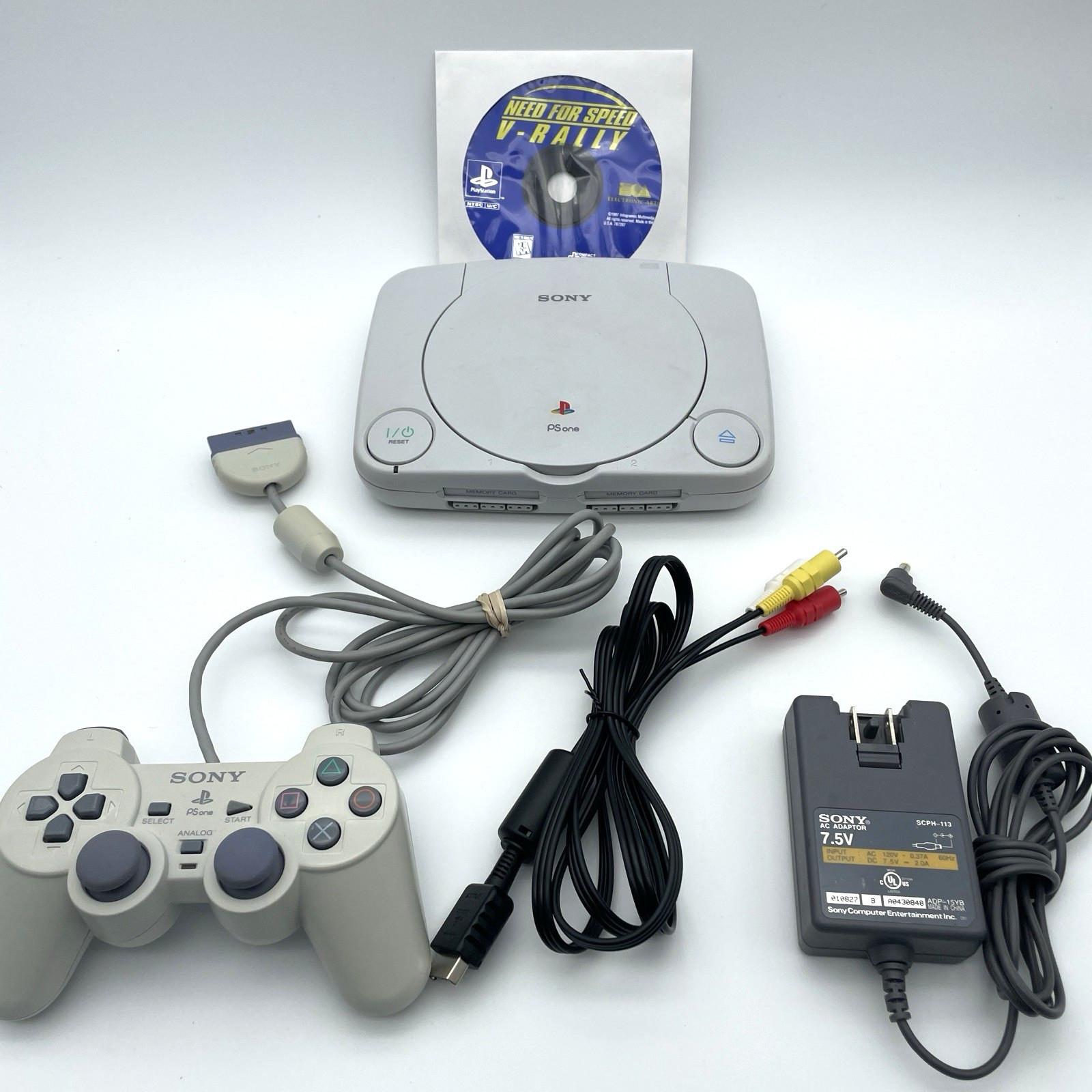 Sony Playstation 1 PS One PS1 Mini Slim Bundle SCPH-101 w/ Controller & Cables