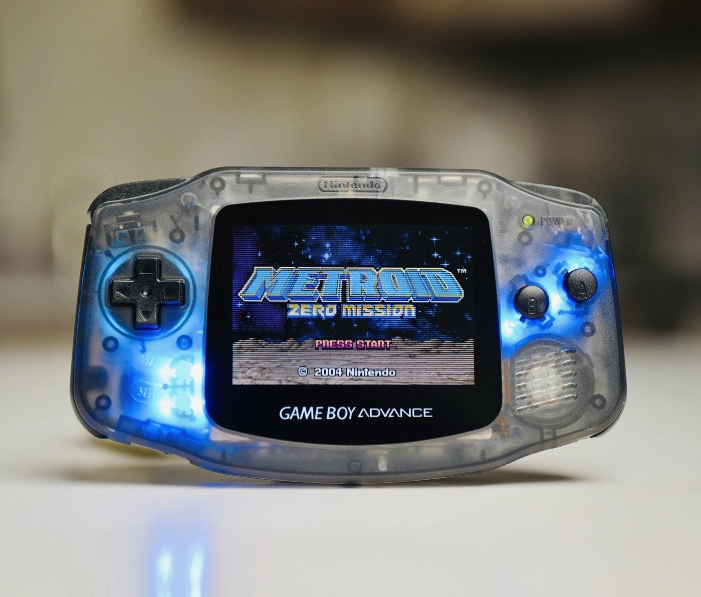Nintendo Game Boy Advance GBA IPS Laminated Screen Custom Clear Black w/ RGB LED