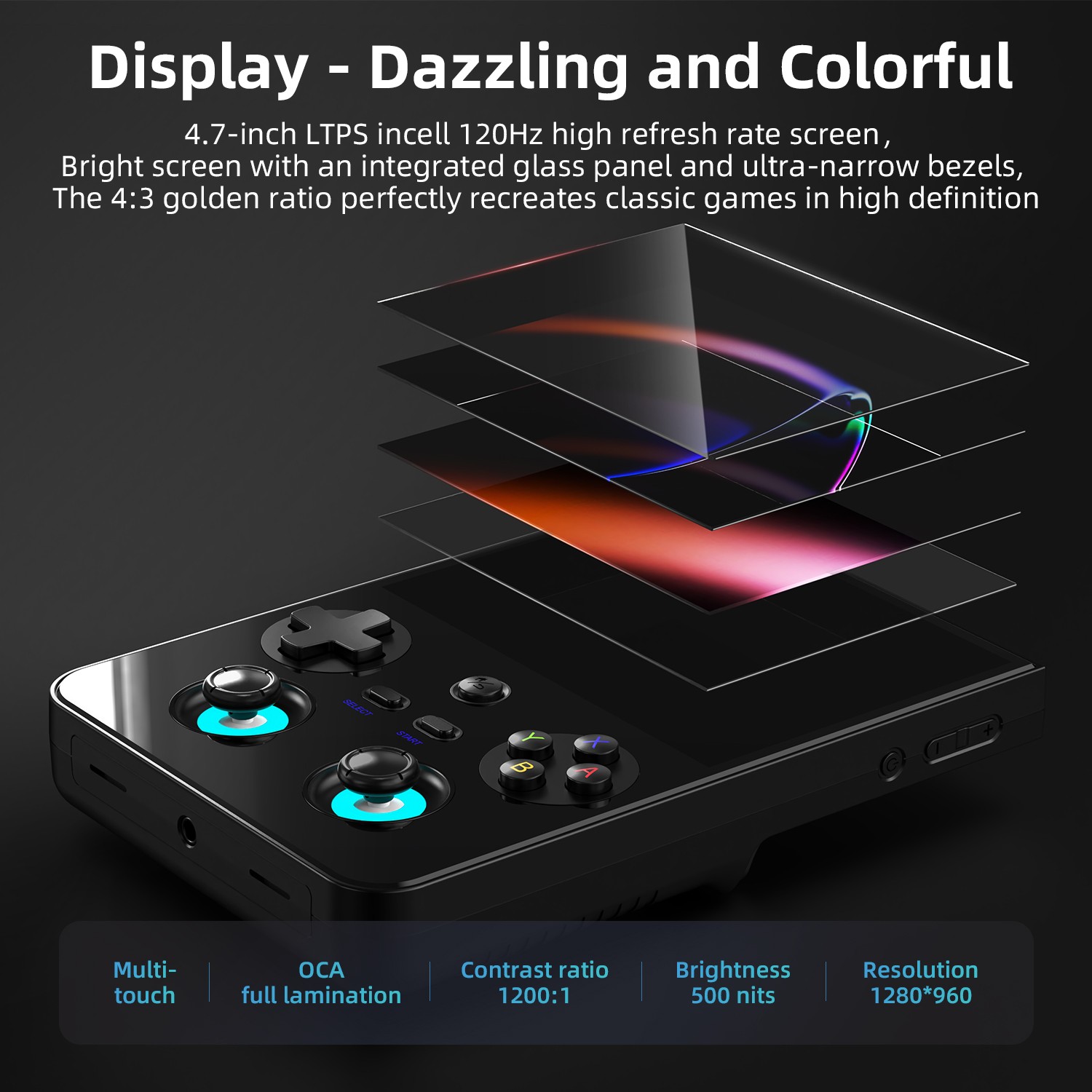 ANBERNIC RG477VHandheld Game Console 4.7-inch D8300 RG 477V Android14 5500mAh