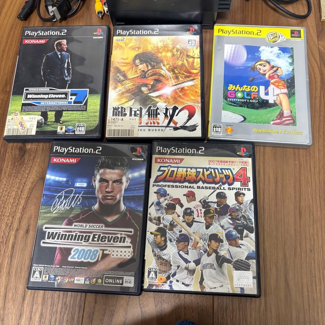 Sony PS2 PlayStation 2 SCPH-30000 Console w/ 5 Games Tested Working KA719