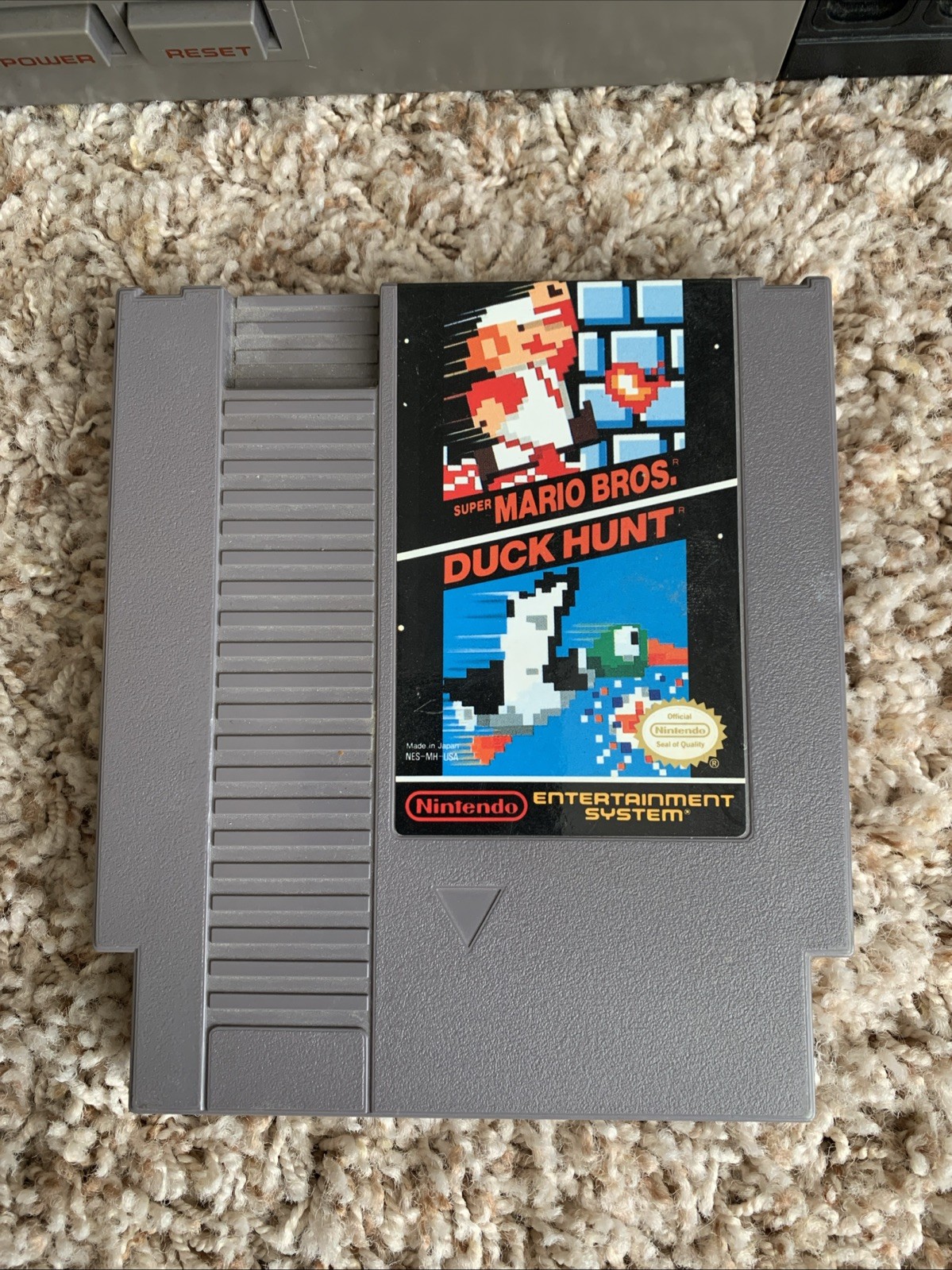 Original Nintendo NES Console w/ Super Mario Duck Hunt Game ONLY! Works – READ!
