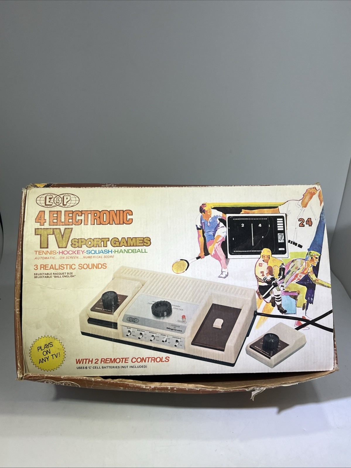 E&P-800 Sharp Magnavox 4 Sports Electronic Video Games W/Box & Manual (Parts)#ML