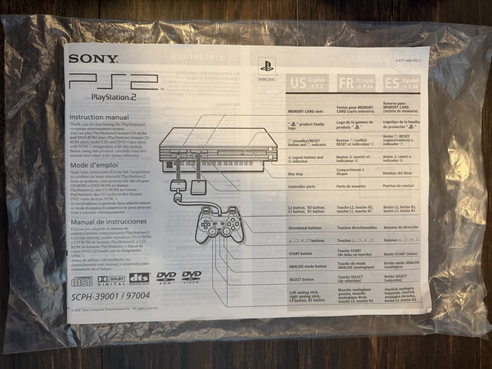 Sony PlayStation 2 Black Fat Console SCPH-39001 Complete In Box CIB w/ GTA 3 CIB