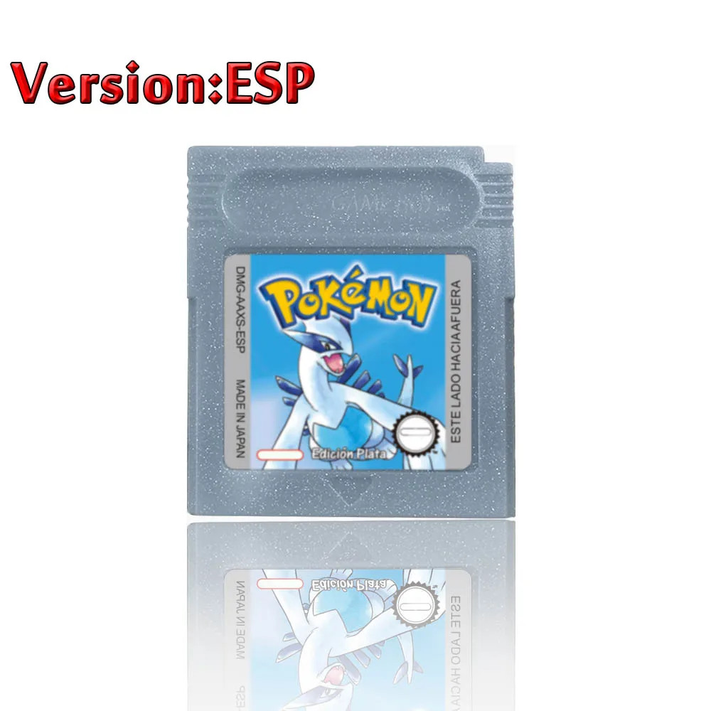 Low-Power Consumption 5 Languages Version Pokemon GBC Game Red/Crystal/Blue/Yell