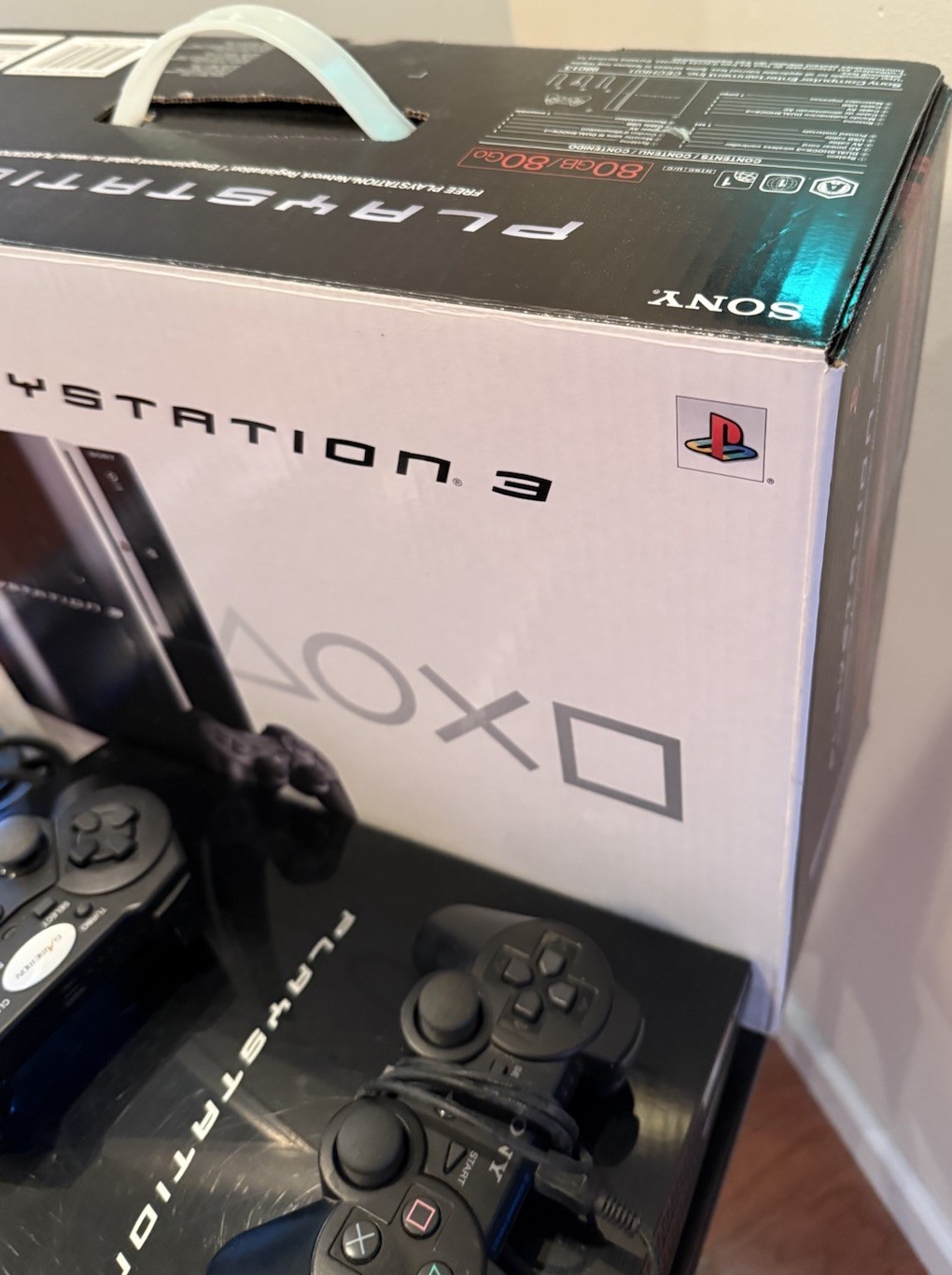 Sony PlayStation 3 PS3 Black 80GB Powers On-Shuts Off Org. Box, Controller -READ