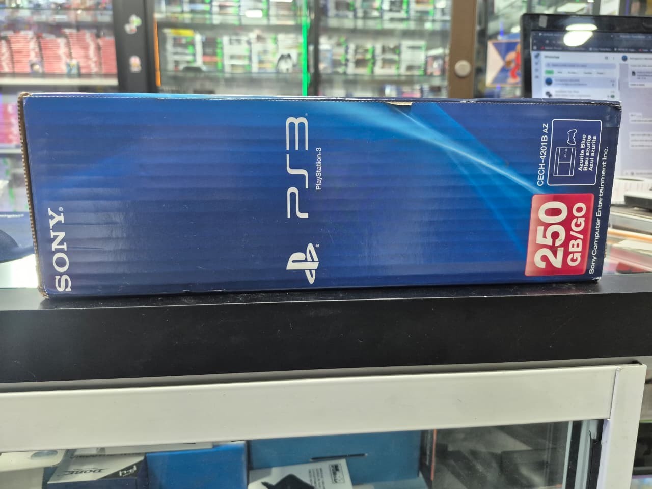 New Sealed Sony Playstation PS3 Super Slim 250GB Azurite Blue CECH-4201B Console