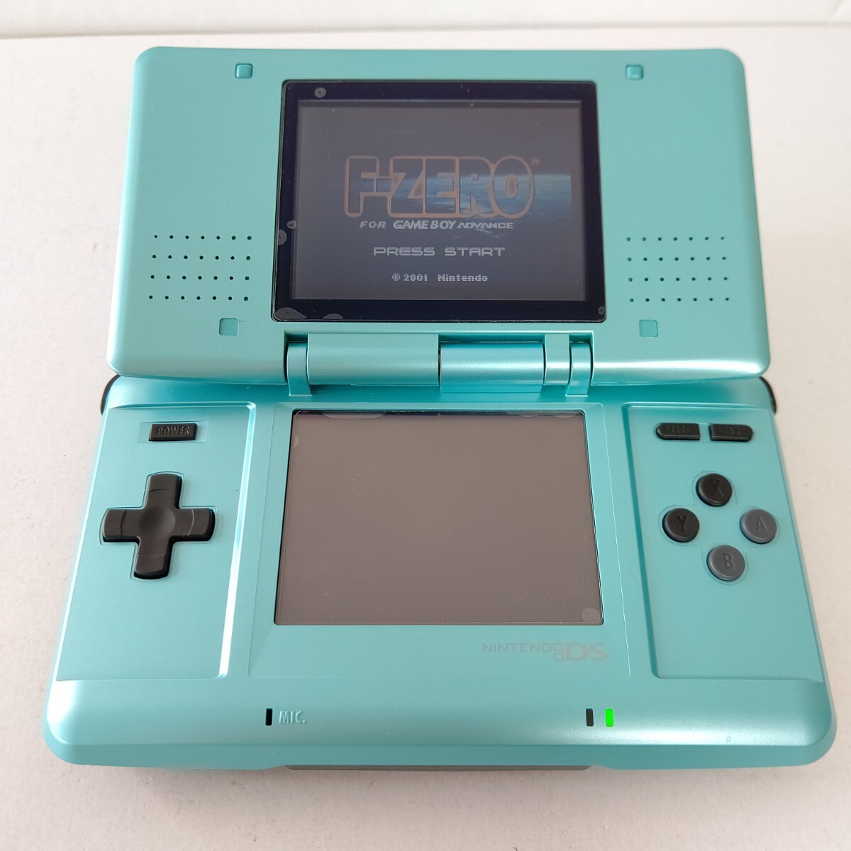 Nintendo DS Turquoise Blue Handheld Console with Charger & Touch Pen