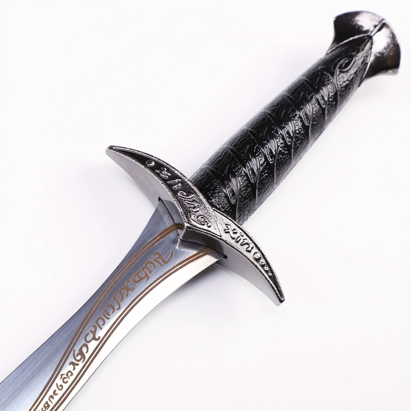 Daga Elvénica Medieval de 11″ – Espada de Fantasía Negra de Acero Inoxidable con
