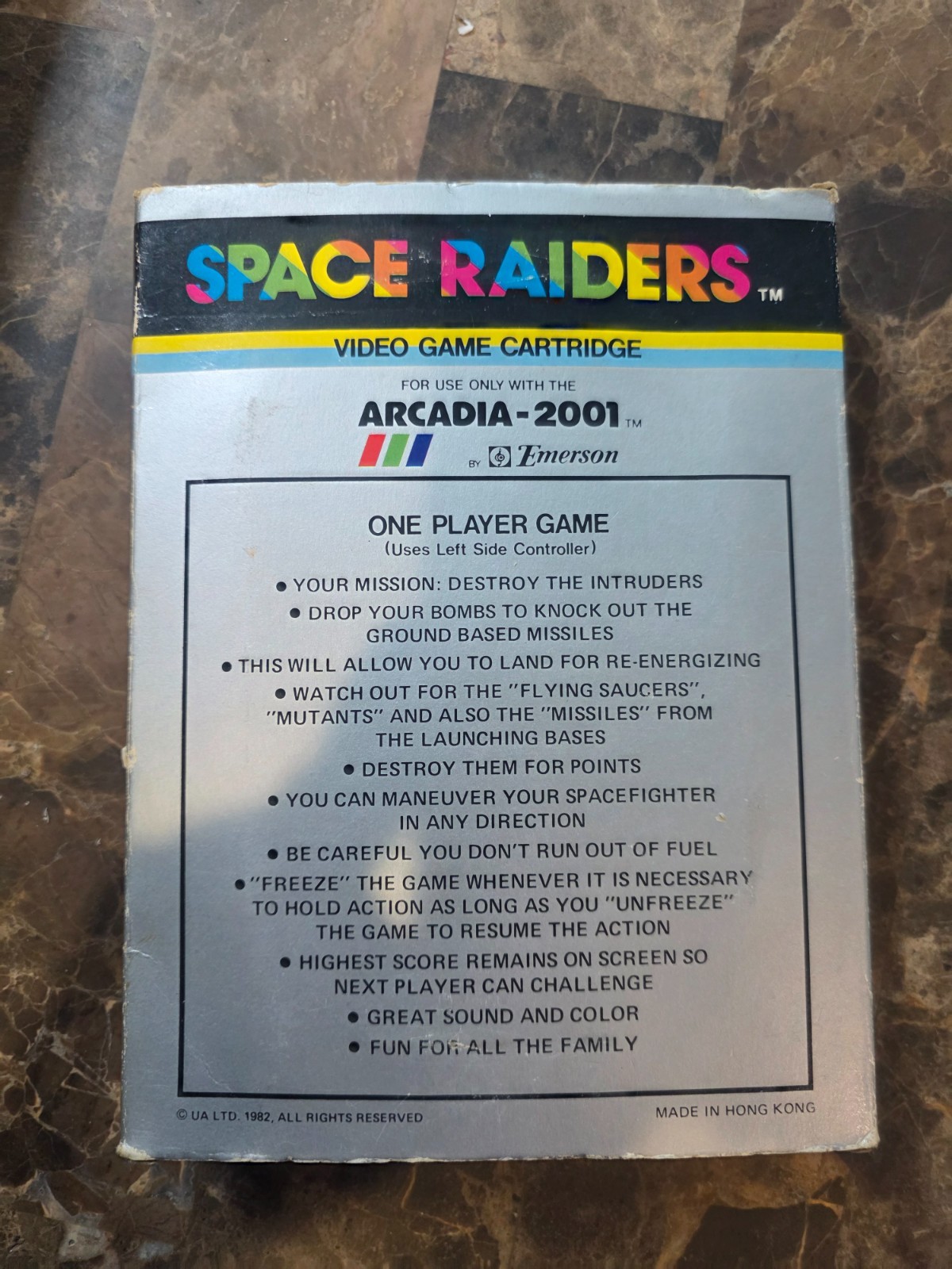 Emerson Arcadia 2001 Video Game Console + Space Raiders CIB + Original foam
