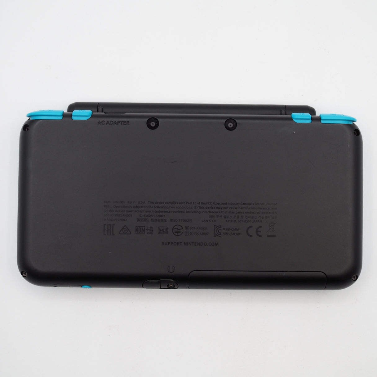 Nintendo new 2DS LL Handheld Console only Black×Turquoise JAN-001 Tested NTSC-J